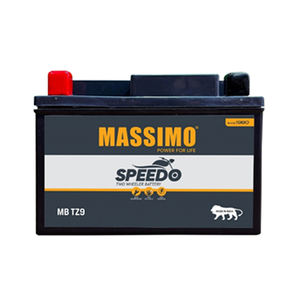 Batería de plomo-ácido para motocicleta MASSIMO MB - TZ9 de dos ruedas, de gran venta, con certificación ISO y calidad premium, de origen indio. - Product Image 1