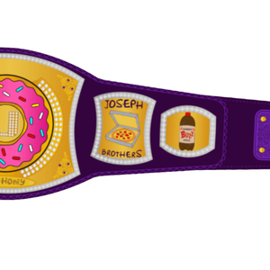 Ceinture de championnat personnalisée sur le thème des beignets, ceinture de lutte unique et personnalisée avec un design coloré pour les fans et les collectionneurs - Product Image 5