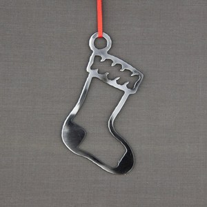Adorno navideño de metal, adorno para calcetín navideño, adorno minimalista, decoración navideña, adorno moderno, calcetines de fieltro - Product Image 3