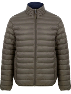 Veste matelassée slim pour homme, coupe-vent, fermeture éclair, col montant, couleur unie, vêtement d'extérieur décontracté pour l'hiver, 100% polyester - Product Image 4