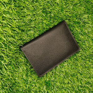 Porte-cartes en cuir texturé Saffiano noir de qualité supérieure, fin, pliable, minimaliste, élégant, design professionnel pour hommes - Product Image 5