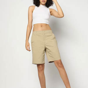 Shorts de mezclilla de cintura alta con efecto desgastado para mujer, con botones y bolsillos, shorts de mezclilla para mujer, muy vendidos. - Product Image 4