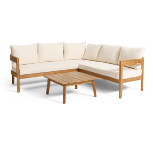 Luxury Three Seater Sofa Outdoor Patio Sofa Set with Teak Wooden Frame Material and Durable For Home Furniture Decoration - Product Image 3