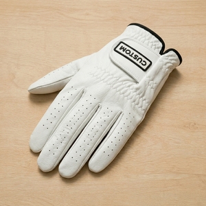 Gant de golf en cuir Cabretta personnalisé OEM avec logo en caoutchouc, fermeture respirante, adhérence douce, équipement de golf à marque privée, usine - Product Image 2