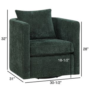 Poltrona Girevole Sutton Kelly Verde, Elegante Arredamento per Soggiorno - Product Image 4