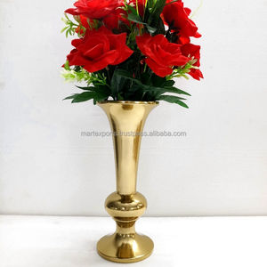 Vase à fleurs artisanal en fer rustique de luxe, couleur personnalisée, placage or, décoration de table, décoration de mariage, prix de gros - Product Image 1