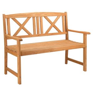 Panca in Legno Contemporanea 117x61x90cm Colore Burlywood per Hotel, Centro Commerciale, Parco, Soggiorno - Product Image 6