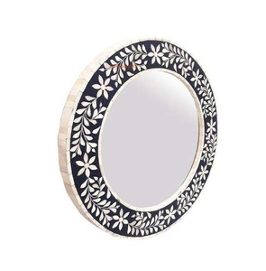 Marco de Espejo Moderno de Lujo Hecho a Mano con Incrustaciones de Madera y Hueso - Decoración de Pared Duradera para Bodas y Estilismo del Hogar - Product Image 4