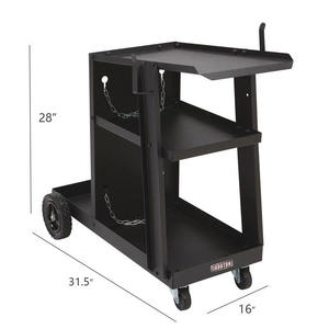 OEM ODM Welding Cart Heavy Duty Wheel Dolly Steel Welding Machine <b>Trolley</b> Dolly With Chain Handle and Drawers High Quality - Product Image 4