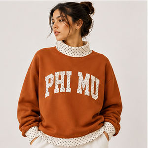 เสื้อสเวตเชิ้ตคอเต่าผ้าฝ้ายฟลีซ BHS OEM สำหรับผู้หญิง ผู้ชาย ทุกเพศ ทุกวัย  แบบมีลายปักเชนีล เหมาะสำหรับชมรม สมาคม มหาวิทยาลัย และวิทยาลัย - Product Image 5