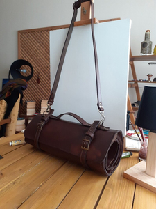 Bolsa de Cuero de Lujo Personalizada para Cuchillos de Chef, Estuche de Almacenamiento para Cocina y Viajes, Resistente y a Prueba de Olores LBKR-0057 - Product Image 4