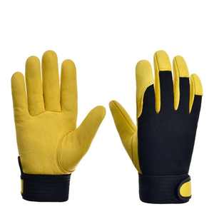 Fabricants directs d'usine, gants de travail en cuir de qualité supérieure, couleurs et designs demandés par les clients, gants de travail en cuir résistants. - Product Image 1