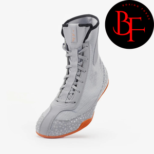 <b>Boxing</b> Forge Professional <b>Boxing</b> Shoes High Top Gray Breathable Pull Non Slip Sole Unisex Adult Protective Gear Genuine Leather - Product Image 1
