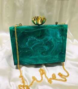 Stylish Resin Clutch Purse for Ladies Fashionable Accessory with Unique Aesthetic and Chain Decoration BY MULTI <b>CRAFT</b> - Product Image 4