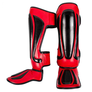 Nouvelles protections de tibia en cuir style professionnel, genouillères respirantes et légères pour le kick-boxing et l'entraînement de boxe - Product Image 4