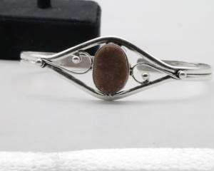 Bracelets manchette Druzy en argent allemand, bracelet manchette ouvert réglable en pierre Druzy, bijoux fantaisie en pierres précieuses pour femme - Product Image 2