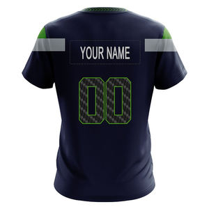 Camisetas de Fútbol Americano al por Mayor de Fábrica, Personalizadas con Impresión por Transferencia de Calor, Diseño de Club, Deportivas Casuales, 100% Poliéster, para Hombre - Product Image 2
