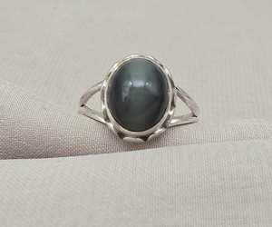 ตาแมวธรรมชาติ เงินแท้ 925 เครื่องประดับทำมือ พลอยตาแมว พลังงานบวก เหมาะสำหรับผู้หญิง - Product Image 1