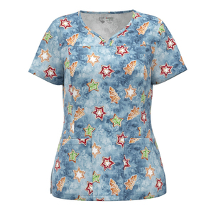 High Quality Workwear Medical Scrub Custom Design Women Hospital Uniform Cotton Fabric Women Medical Scrub - Product Image 1