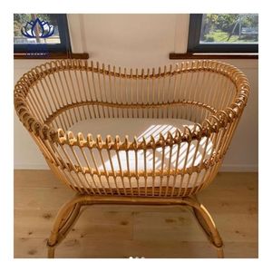 PREMIUM QUALITY 2026 Rattan Baby Cradle Strong Safe <b>Frame</b> for Stable Sleeping and Gentle <b>Swing</b> for Soothing Baby - Product Image 6