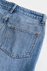 Pantalon décontracté taille haute classique à poches, coupe large, en jean respirant pour femme, style cargo, OEM - Product Image 5