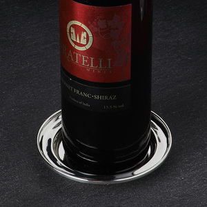 POSERA PARA BOTELLA DE VINO EN PLATA - Product Image 1