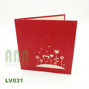 Logotipo personalizado Love Cube 3D Tarjeta de felicitación Recuerdo Estampado en caliente Impresión offset para el día de San Valentín Aniversario Todas las ocasiones - Product Image 4