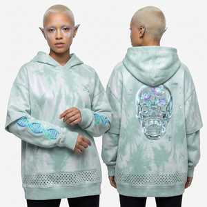 Sweat à capuche de luxe pour femme avec strass et motif squelette, style Y2K, streetwear, coupe oversize, pull graphique, fabricant de vêtements personnalisés en gros - Product Image 4