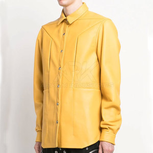 Camisa de Cuero Vaquero de Alta Calidad, Textura de Cuero Suave, Ajuste Cómodo, Estilo Casual y Elegante - Product Image 5