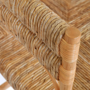 Handwoven Seagrass Accent Patio <b>Bench</b> - Product Image 3