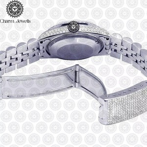 Montre en diamant moissanite avec logo personnalisé très demandée, bijou de luxe, montre-bracelet pour commandes en gros disponibles au meilleur prix - Product Image 4