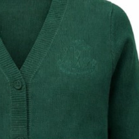 Kardigan Bordir Hijau 1908 Wanita Kancing Depan Rajutan Sweater Lengan Panjang Gaya Kasual Kolej Fashion Knitwear Outerwear