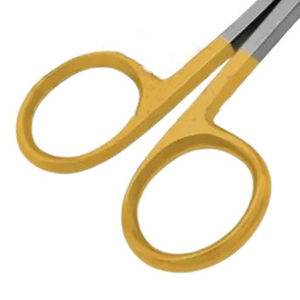 Cuticle Nipper Scissor Style 3.5 Inch (8.9cm) Gold Ring Handle Stainless Steel Precision Cuticle Cutter Manicure Tool - Product Image 5