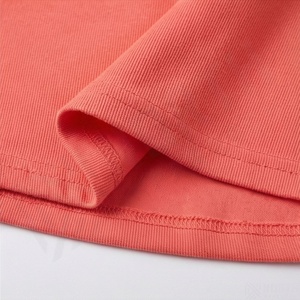 Mini-jupe évasée taille haute pour femme, couleur corail unie, style décontracté - Product Image 6