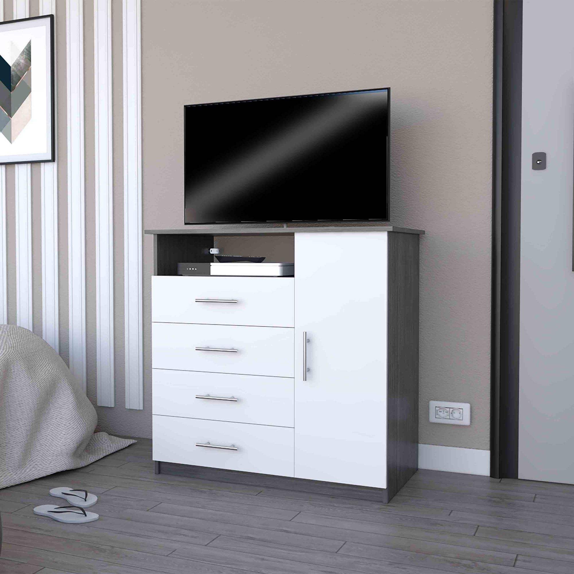 Smokey Oak / White Color