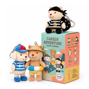Llavero de peluche promocional personalizado con diseño de oso mascota de dibujos animados en 3D, ideal para cajas sorpresa y accesorios de bolsos. - Product Image 2