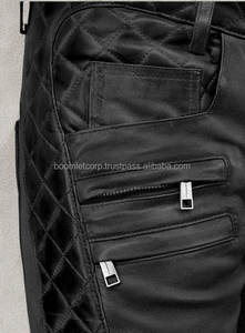 Pantalones de Cuero Genuino Casuales de Cintura Alta para Hombre, Estilo Motero, con Botones, Cordones Negros, Impermeables y Transpirables, de Tela Gruesa - Product Image 5