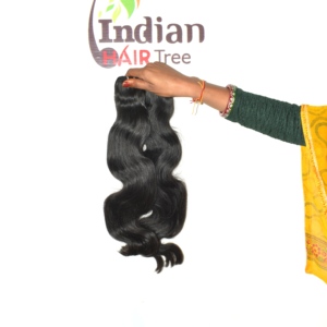 Extensions de cheveux humains indiens naturels non traités, ondulés profonds, double trame, alignés aux cuticules, Remy, à clipser, double épaisseur, pas chers - Product Image 2