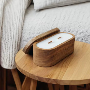 Premium Wooden Wax Jar For Handmade Wax Candles Aromatherapy Use And Elegant Decorative Display - Product Image 1