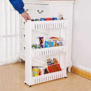 White YF 3-Layer <b>Plastic</b> Kitchen <b>Storage</b> Rack - Product Image 3