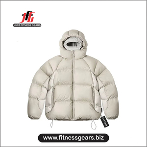 Comfortable and Stylish Winter Warm Hooded Windproof <b>Coat</b> Canvas Outdoor Custom Front <b>Bubble</b> Puffer Jacket Unisex - Product Image 2