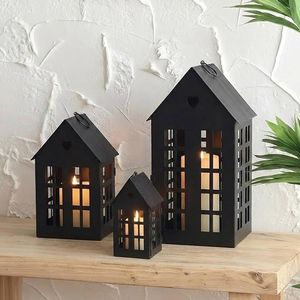Church Style <b>Candle</b> <b>Lantern</b> Decorative Outdoor <b>Candle</b> Holder with Tempered Glass for Living Room Christmas Decorations Factory - Product Image 2