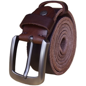 Cinturón de Cuero para Hombre, Color Negro y Marrón, Personalizado al por Mayor, con Hebilla de Aleación, Cuero Genuino - Product Image 4