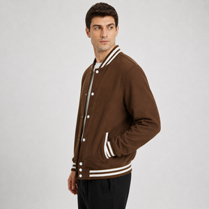 Custom Chenille Patch Varsity <b>Jacket</b> With Wool Body And <b>Leather</b> Sleeves Personalized Embroidered Letterman <b>Jacket</b> For Teams - Product Image 2