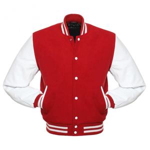 Nouvelle veste bomber varsity en laine et cuir véritable pour homme, design moderne, manches en cuir, corps en laine, vêtements de sport - Product Image 1