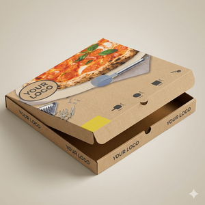 Caja de Pizza de Cartón Desechable, Reciclable, Ecológica e Impermeable de 14 Pulgadas, Impresión Flexográfica, Grosor de 0.8 mm, Duradera y Personalizable - Product Image 4