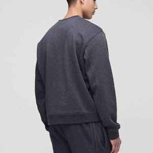 Suéter de Punto para Hombre, Cuello Redondo, Color Gris Oscuro, Corte Regular, Manga Larga, Estilo Casual para Otoño - Product Image 1