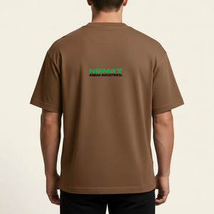 เสื้อยืดโอเวอร์ไซส์ทรงหลวมคุณภาพสูงสำหรับผู้ชาย ผ้าคอตตอนหนานุ่ม สไตล์สตรีทแวร์ - Product Image 3
