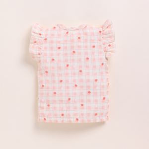Organic <b>Muslin</b> Jabla Set for <b>Baby</b> Premium Quality Strawberry-Print Clothing - Product Image 3