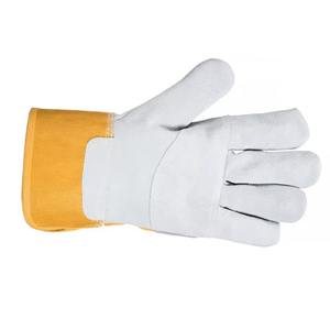 High Quality Anti-Chemical Tear-Resistant Safety Work Gloves Double Palm Cow Split Leather <b>Silicone</b>-Free Powder-Free - Product Image 3